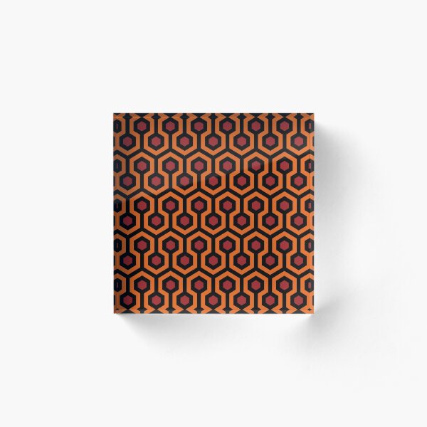 Overlook Hotel Carpet from The Shining: Orange/Red Acrylic Block