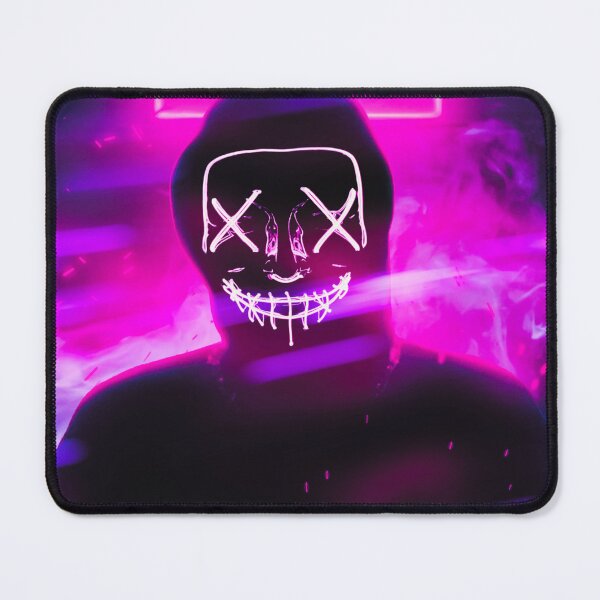 Item preview, Pink Neon silhouette of a Dark Man with a Scary Face designed and sold by Dven-Clothes.
