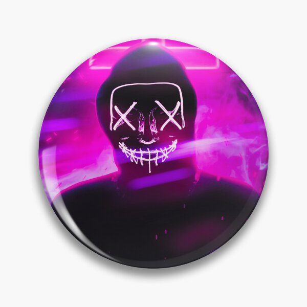 Item preview, Pink Neon silhouette of a Dark Man with a Scary Face designed and sold by Dven-Clothes.