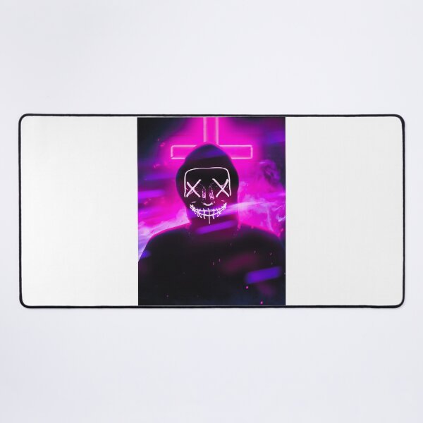 Item preview, Pink Neon silhouette of a Dark Man with a Scary Face designed and sold by Dven-Clothes.