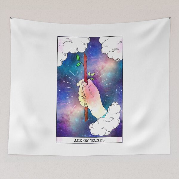 Item preview, Ace Of Wands - Tarot Card Print - Minor Arcana designed and sold by Annalee Beer.
