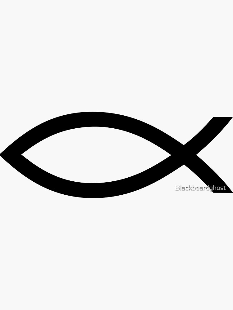 "Ichthus Christian Fish Symbol" Sticker by