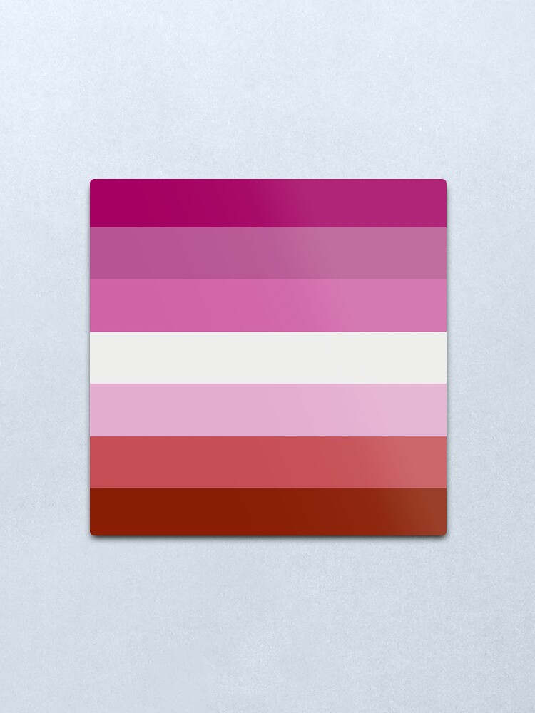 Alternate view of Lesbian Pride Flag Metal Print