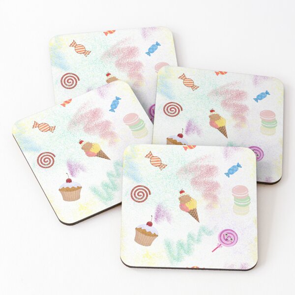 Item preview, Cake with sweets on colorful background  designed and sold by Olha Volokhova.