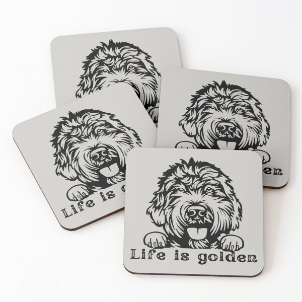 Item preview, Life is Golden with a Goldendoodle designed and sold by MameDesign.