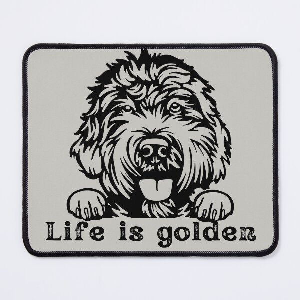 Item preview, Life is Golden with a Goldendoodle designed and sold by MameDesign.
