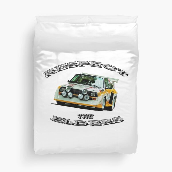 Audi Quattro „Respektiere die Ältesten“ Bettbezug