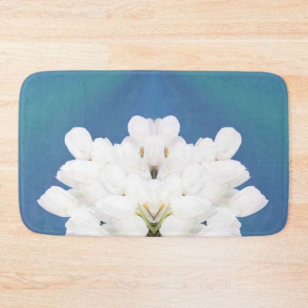 Item preview, Simple White Tulips Mirror Spray of Teal and Green designed and sold by BGGretchen.