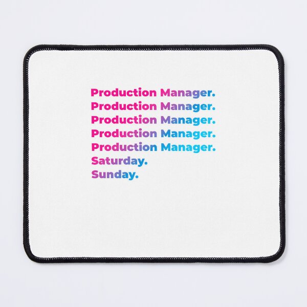 Item preview, Production Manager work week designed and sold by SVPOD.
