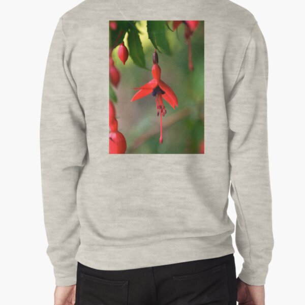Single Wild Fuchsia Flower, Loch Na Fooey Pullover Sweatshirt