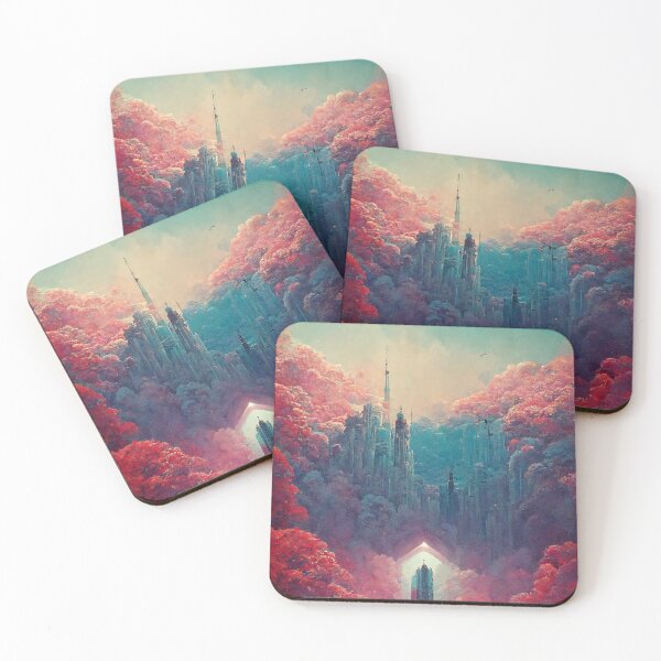Item preview, City Towering in Valley of Cherry Threes designed and sold by StudioVuoma.