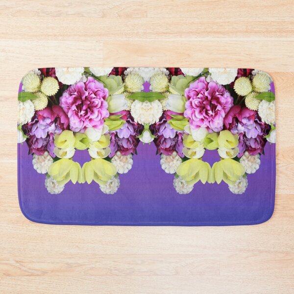 Item preview, Purple White Tulips Carnations Floral Arrangment designed and sold by BGGretchen.