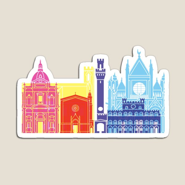 Siena skyline pop Magnet