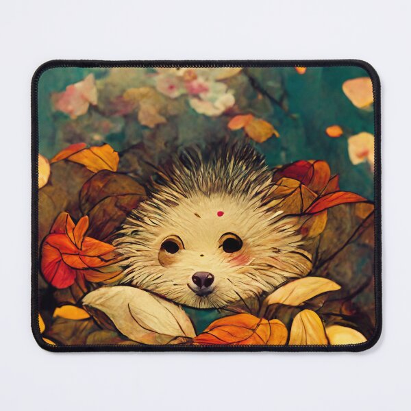 Item preview, Cute Hedgehog in Autumn Leaves designed and sold by StudioVuoma.