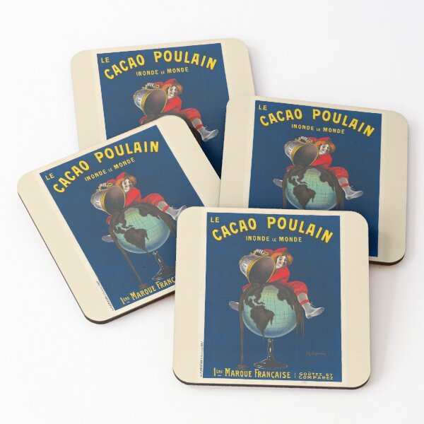 Item preview, LE CACAO POULAIN French Chocolates  - Vintage Advertising Poster by Leonetto Cappiello designed and sold by TeeARTHY.