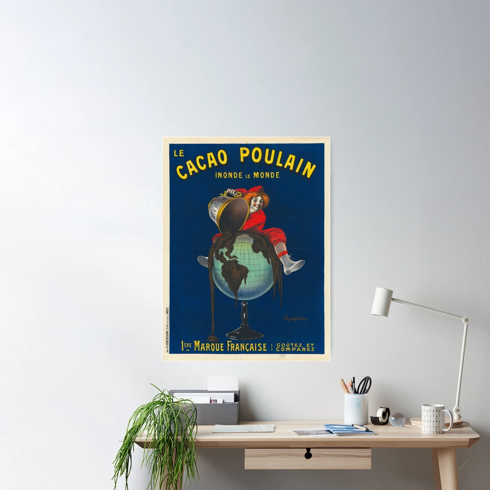 Chocolat Poulain Color Lithograph, Poster, 20 X 28 Inches, Great