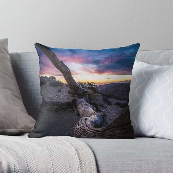 Joshua Tree at sunset Throw Pillow