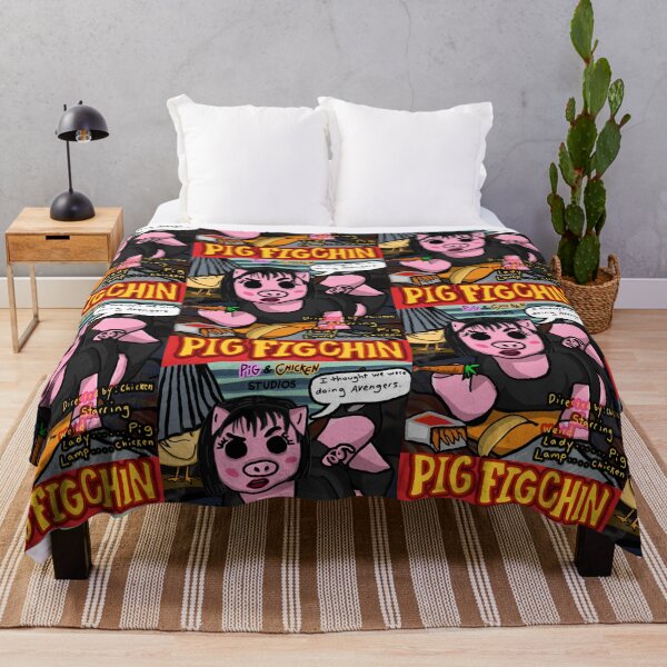 Item preview, PIG FIGCHIN pulp fiction pig designed and sold by lululsq.