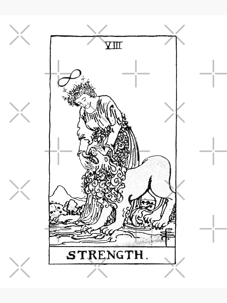 "Strength Tarot Card Major Arcana Number 8 Tarot Card Strength