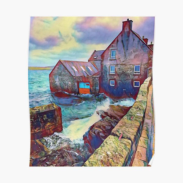 "Jimmy perez's house the lodberry lerwick shetland island" Poster for Sale by Souhilatm