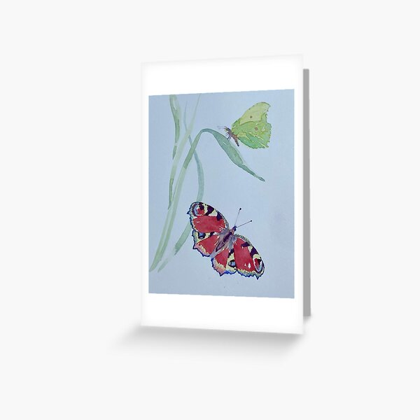 Item preview, Peacock and Brimstone butterflies designed and sold by RutlandArt.