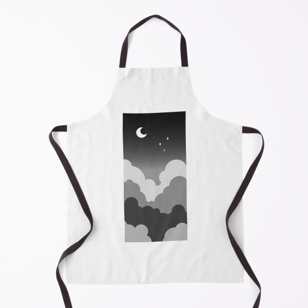 Item preview, Black Night Sky with Moon and Clouds Vertical designed and sold by Urla-Designs.