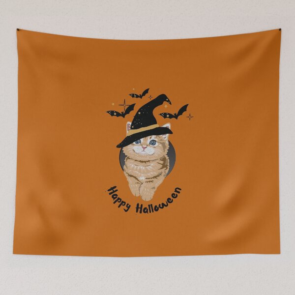 Item preview, Happy Halloween ginger kitten kitty cat designed and sold by forthecatssake.