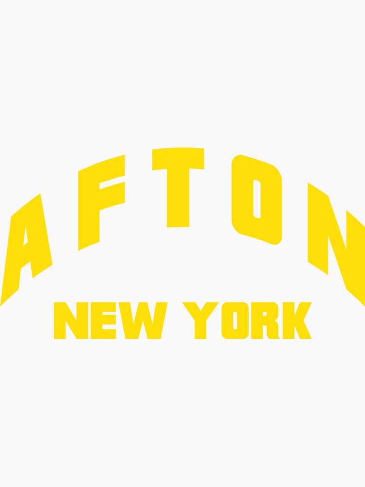 "Afton, New York" Sticker for Sale by TheMulch Redbubble