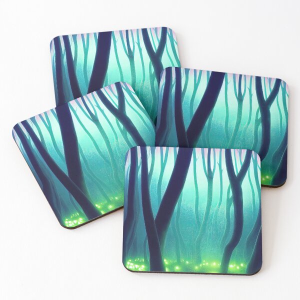 Item preview, Enchanted magical forest with neon light designed and sold by mrlongfield.