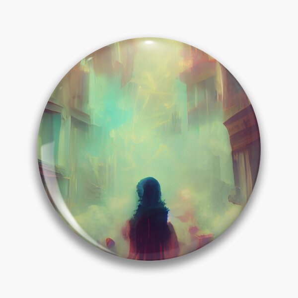 Item preview, Red Woman Walking Among People in a Dream designed and sold by StudioVuoma.