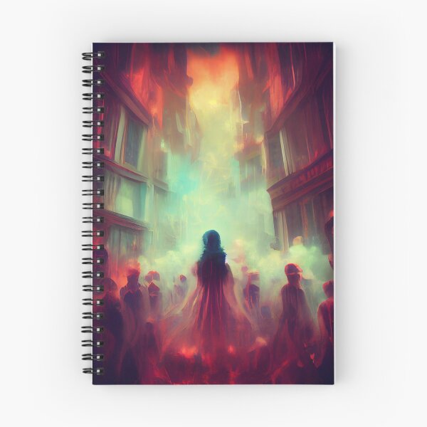 Item preview, Red Woman Walking Among People in a Dream designed and sold by StudioVuoma.