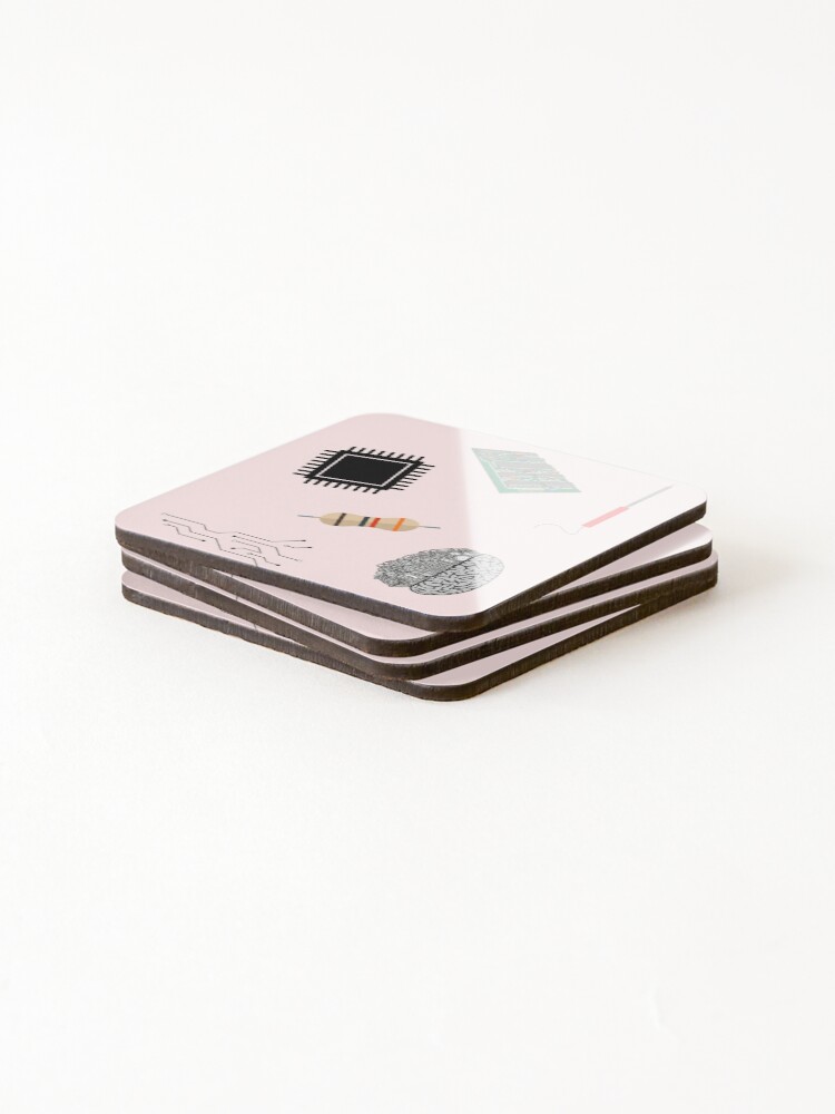 Thumbnail 4 of 5, Coasters (Set of 4), electronics engineering designed and sold by Zaibo.