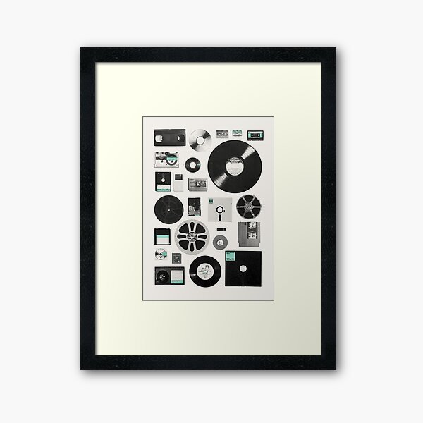 White and Black Instagram Reels Logo Framed Art Print for Sale by  -Panda-Monium