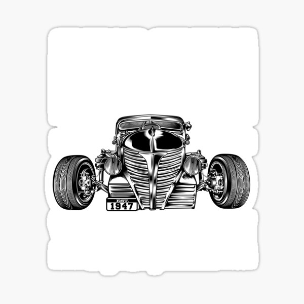 "HOTROD VINTAGE IRON" Sticker for Sale by ULTIMADesigns Redbubble