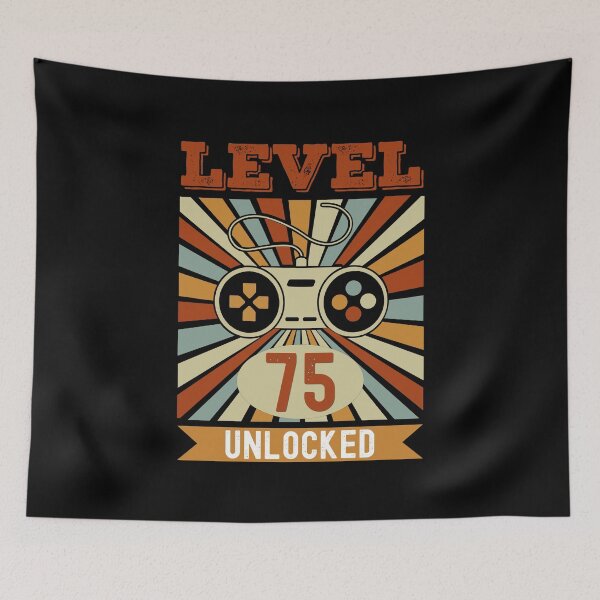 Item preview, Level 75 Unlocked Funny 75th Birthday designed and sold by Karry-Pat.