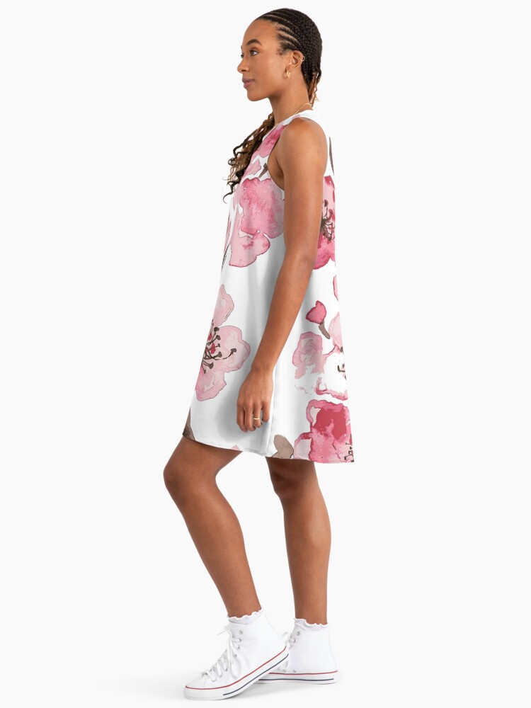 white christmas dresses Cherry Blossom Mini Dress - Green, Pink and Red, Medium | Hazel and Olive