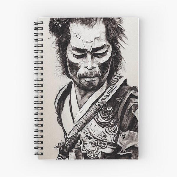 Item preview, Realistic Samurai in Ink designed and sold by StudioVuoma.
