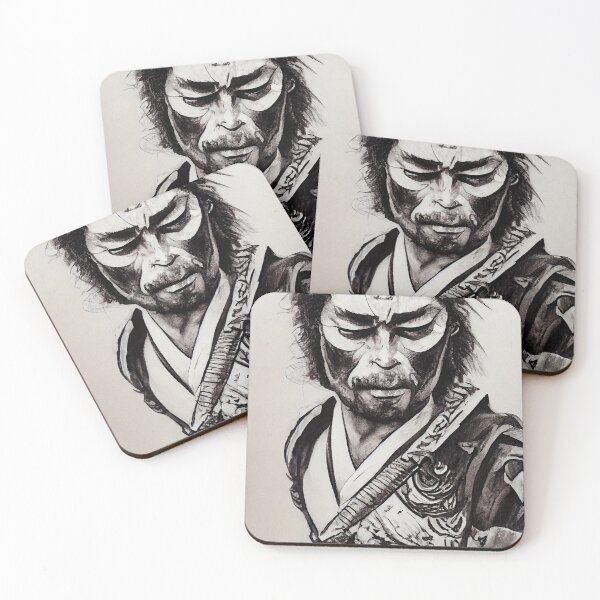 Item preview, Realistic Samurai in Ink designed and sold by StudioVuoma.