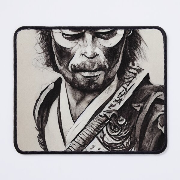 Item preview, Realistic Samurai in Ink designed and sold by StudioVuoma.