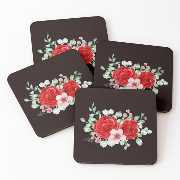 Item preview, Red Flowers designed and sold by VintagePathway.