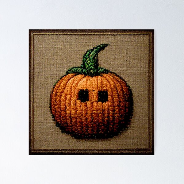 Item preview, Halloween Pumkin cross stich designed and sold by PeanutArtCorner.