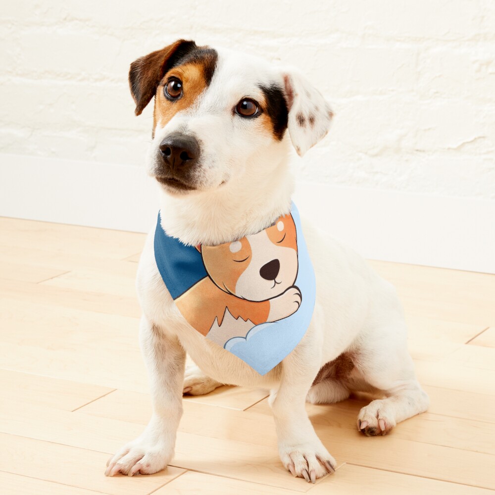 Corgi Sleeping on Cloud Pet Bandana