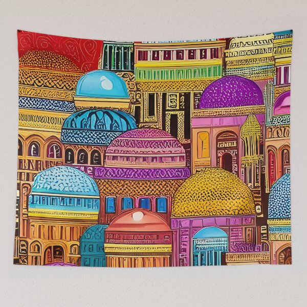 Item preview, Beautiful Medieval Islamic City designed and sold by IlluminatedPage.