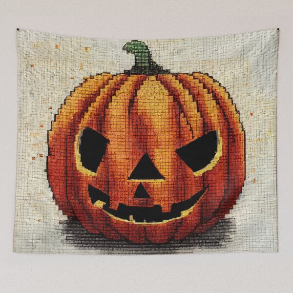 Item preview, Halloween Pumpkin cross stich designed and sold by PeanutArtCorner.