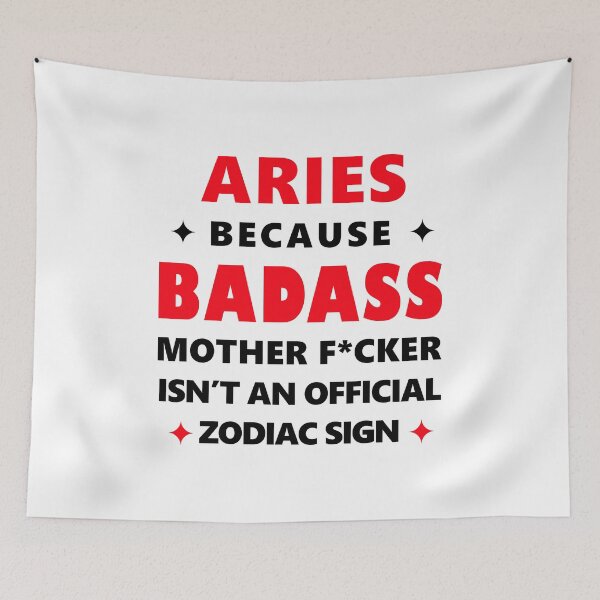 Item preview, Aries Zodiac Awesome Funny  Badass Mother F*cker designed and sold by smily-tees.