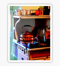 Copper Tea Kettle on Stove Sticker