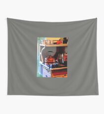 Copper Tea Kettle on Stove Wall Tapestry