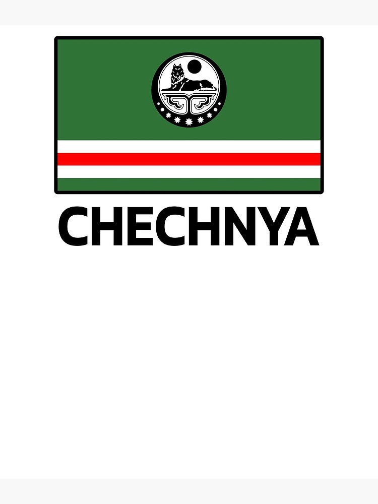 Poster « Tchétchénie Tchétchène Tchétchénie Drapeau tchétchène », par