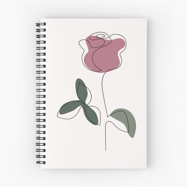 Item preview, Single Pink Stem Line Rose  designed and sold by HappyLifeCreate.