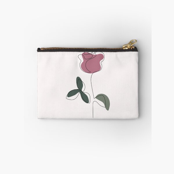 Item preview, Single Pink Stem Line Rose  designed and sold by HappyLifeCreate.